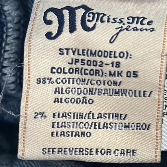 Miss Me Distressed Boot Cut Denim Jeans Size 28 - Picture 12 of 13